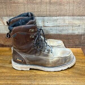 Ariat Rebar Mens 12D Brown Leather 8" Waterproof Composite Toe Work Boots